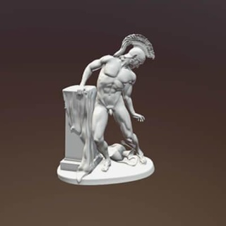 escultura Aquiles ferido salto 3d impressão modelo adminpievejumps 3d print model - Mito3D