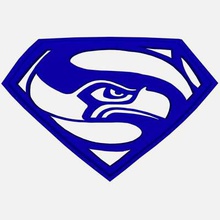 seahawks nfl logo superman style print ready 3d model football team frame created using blender open source modeling rendering animation software tool which you can download free blenderorg have used maya found comparable easier use 3d print model - Mito3D