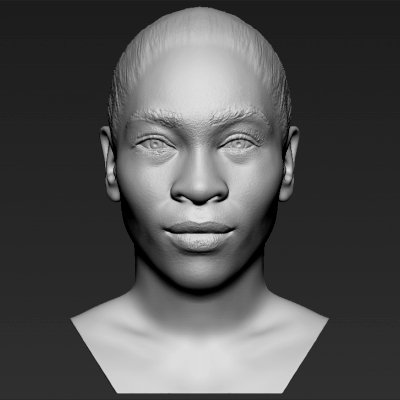 Serena Williams buste impression prêt 3d modèle 3D print model - Mito3D