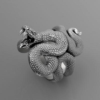 yılan yüzük açık ağız kısa boylu 3design 3d print model - Mito3D