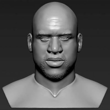 shaq oneal print ready 3d model here shaquille o'neal bust printing current size 5 cm height but you free scale it zip file contains obj stl created zbrushif have any questions please don't hesitate contact me respond asap encourage check my other celebrity models 3d print model - Mito3D