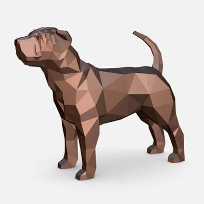 shar pei low poly - 3d print model lowpoly 3D print model - Mito3D