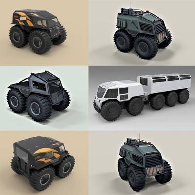 sherp Fahrzeuge drucken bereit 3d Modell Cosplayartikelrock 3D print model - Mito3D