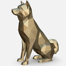 shiba inu - print ready 3d model lowpoly 3d print model - Mito3D