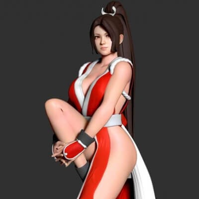 shiranui mai king of fighters - 3d print model by sinh nguyen 3d print model - Mito3D