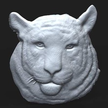 siberian tiger head bas relief print ready 3d model digital high polygon which created zbrush 4r8 exported stl obj formatsthis prepared physical production printing cnc machining making mold casting gypsum plastic metal chocolate etc also can used interior design visualizationsthe original size 238x260x29 mm scaled up downpolygons 894747vertices 892662if you need more reliefs click 'moshchan' link right see my other productsthank 3d print model - Mito3D