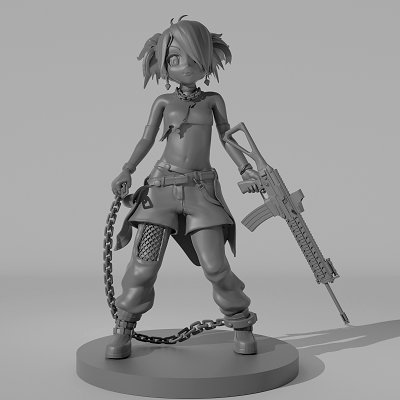 sig 556 - girls frontline print ready 3d model deathscythe124 3D print model - Mito3D