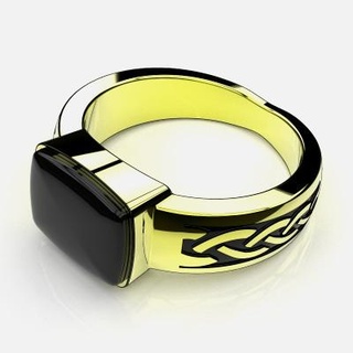 Signet Ring 3dsldworks 3d print model - Mito3D
