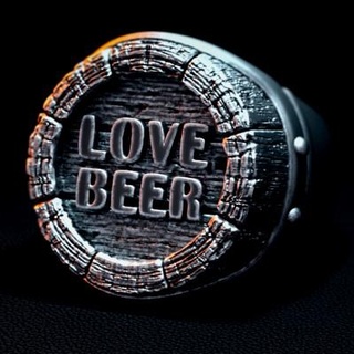 sinete anel amar Cerveja tahmaz 3d print model - Mito3D