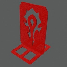 sencillo sujetalibros Warcraft horda insignias impresión Listo 3d modelo 3d print model - Mito3D