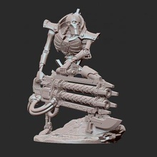 esqueleto minigun inmortal lp peine impresión Listo 3d modelo nikohard 3d print model - Mito3D