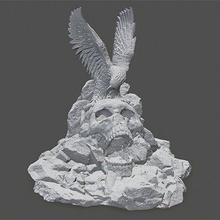 skull eagle - print ready 3d model icekazim 3d print model - Mito3D