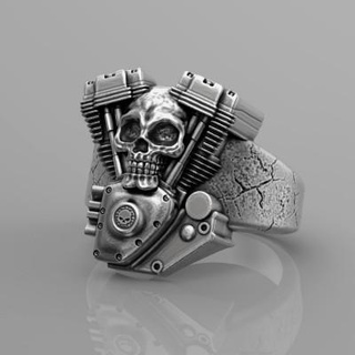 skull engine ring kseny 3design 3d print model - Mito3D