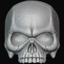 cráneo estilizado impresión Listo 3d modelo alexkovalev 3d print model - Mito3D