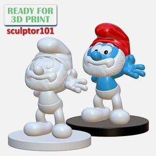 Smurfs papai smurf 3d impressão modelo sculptor101 3d print model - Mito3D