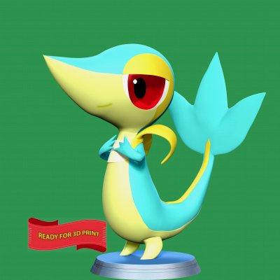 snivy Pokemon bon arte 3D print model - Mito3D