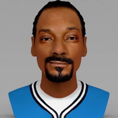 snoop dogg bust color - 3d print model by printedreality 3d print model - Mito3D