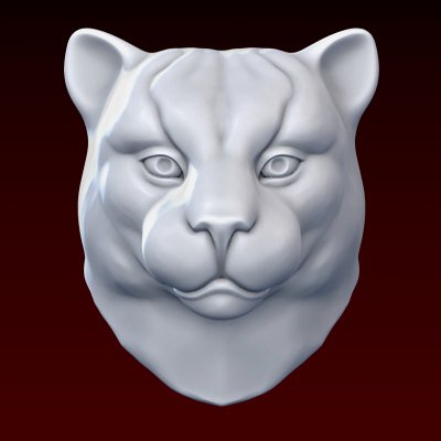 snow leopard head - print ready 3d model alexkovalev 3D print model - Mito3D