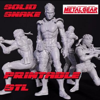 solido serpente stampabile fan arte mgs 3d Stampa modello danyelon 3d print model - Mito3D