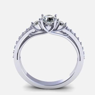 solitario diamante anillo r018 3d impresión modelo 3dmaster168 3d print model - Mito3D