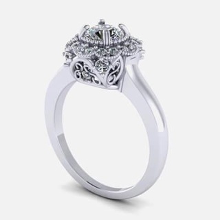 solitaire diamant bague r02 3d impression modèle 3dmaster168 3d print model - Mito3D