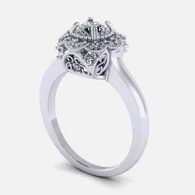 solitaire diamond ring r02 - 3d print model by 3dmaster168 3d print model - Mito3D