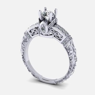 solitaire diamond ring r04 - 3d print model 3dmaster168 3d print model - Mito3D