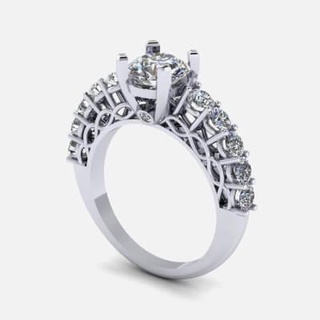 solitario diamante anillo r06 3d impresión modelo 3dmaster168 3d print model - Mito3D