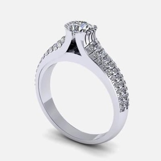 solitario diamante anillo r07 3d impresión modelo 3dmaster168 3d print model - Mito3D