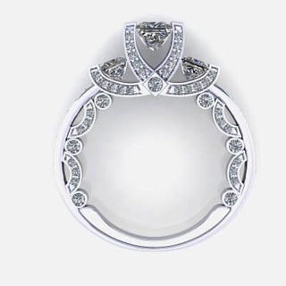 Solitär Diamant Ring r15 3d drucken Modell 3dmaster168 3d print model - Mito3D