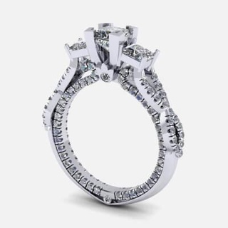 solitario diamante anillo r16 3d impresión modelo 3dmaster168 3d print model - Mito3D