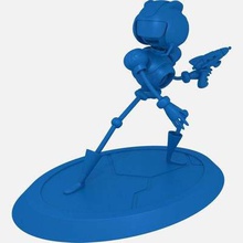 space ranger print ready 3d model he here bravest his laser gun defeat aliens cyborgswe wanted create very cartoony adventure time-like miniature 3d print model - Mito3D