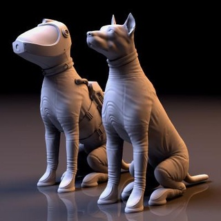 Weltraumhund daz4ren 3d print model - Mito3D