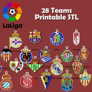 España liga liga equipos imprimible 3d impresión modelo danyelon 3d print model - Mito3D