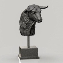 spanish fighting bull bust print ready 3d model 3d print model - Mito3D