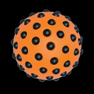 nudo esférico naranja pelota puntos 3d impresión modelo basado 3d print model - Mito3D