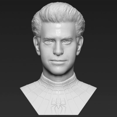 spider-man andrew garfield bust print ready 3d model here peter parker printing current size 5 cm height but you free scale it zip file contains obj stl created zbrushif have any questions please don't hesitate contact me respond asap encourage check my other characters models 3D print model - Mito3D