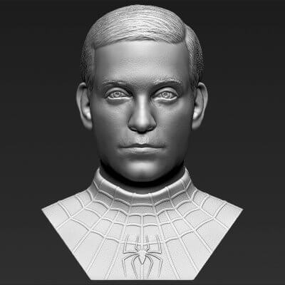 spider-man tobey maguire bust 3d print model by printedreality 3d print model - Mito3D