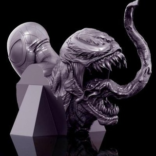 spiderman vs venom bust - 3d print model dawnhurt 3d print model - Mito3D