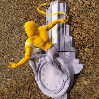 hombre araña pared reloj broncearse pálido lin breda 3d print model - Mito3D