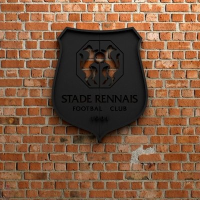 stade rennais fc logo 3d impression modèle by waelmoussa 3d print model - Mito3D