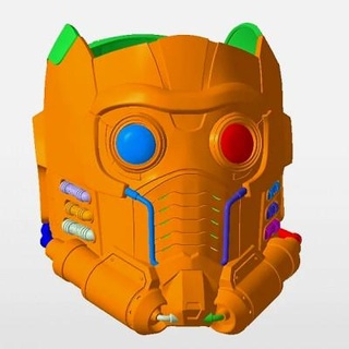 star lord helmet star-lord guardians galaxy 3d print model dawnhurt 3d print model - Mito3D