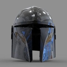 estrella guerras mandaloriano dañado casco impresión Listo 3d modelo 3d print model - Mito3D