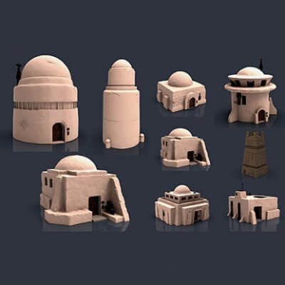 star wars tatooine buildings legion - 3d print model by thomas 125 3d print model - Mito3D