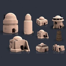 estrella guerras tatooine edificios legión impresión Listo 3d modelo Thomas 125 3d print model - Mito3D