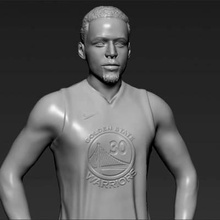 stephen curry print ready 3d model here printing scale 1 10 - 190 mm height but you can adjust size want zip file contains obj stl created zbrushif have any questions please don't hesitate contact me respond asap encourage check my other celebrity models 3d print model - Mito3D