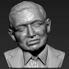 stephen hawking bust print ready 3d model here printing current size 5 cm height but you free scale it zip file contains obj stl created zbrushif have any questions please don't hesitate contact me respond asap encourage check my other celebrity models 3d print model - Mito3D