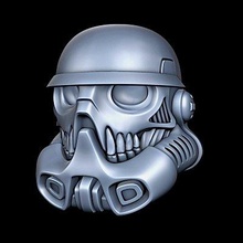 tempestade Soldado capacete crânio impressão pronto 3d modelo alexkovalev 3d print model - Mito3D