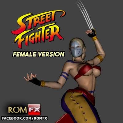rua lutador vega fêmea versão 3d impressão modelo by romfx 3d print model - Mito3D