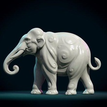 estilizado elefante impresión Listo 3d modelo skazok 3d print model - Mito3D